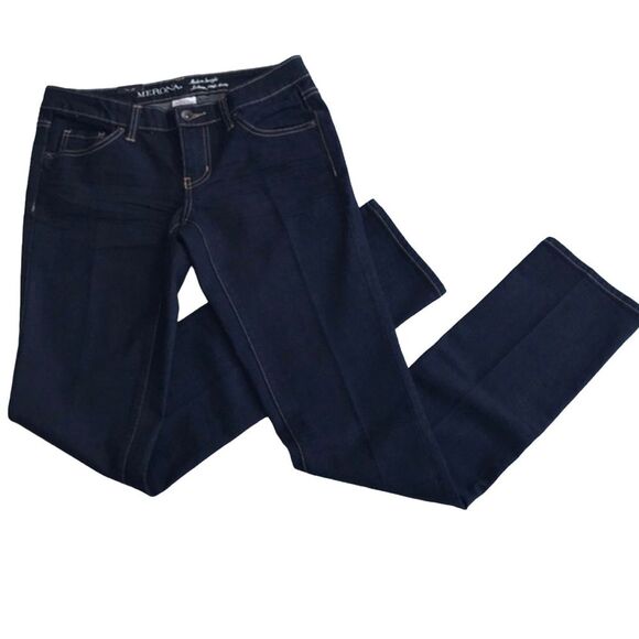 Merona Modern Straight Dark Wash Jeans - Picture 1 of 9